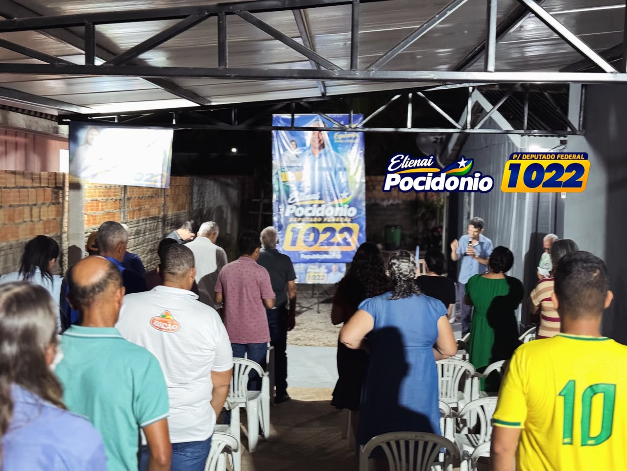 Elienai Pocidonio 1022 reúne lideranças religiosas e apoiadores em Alvorada do Oeste - imagem 1